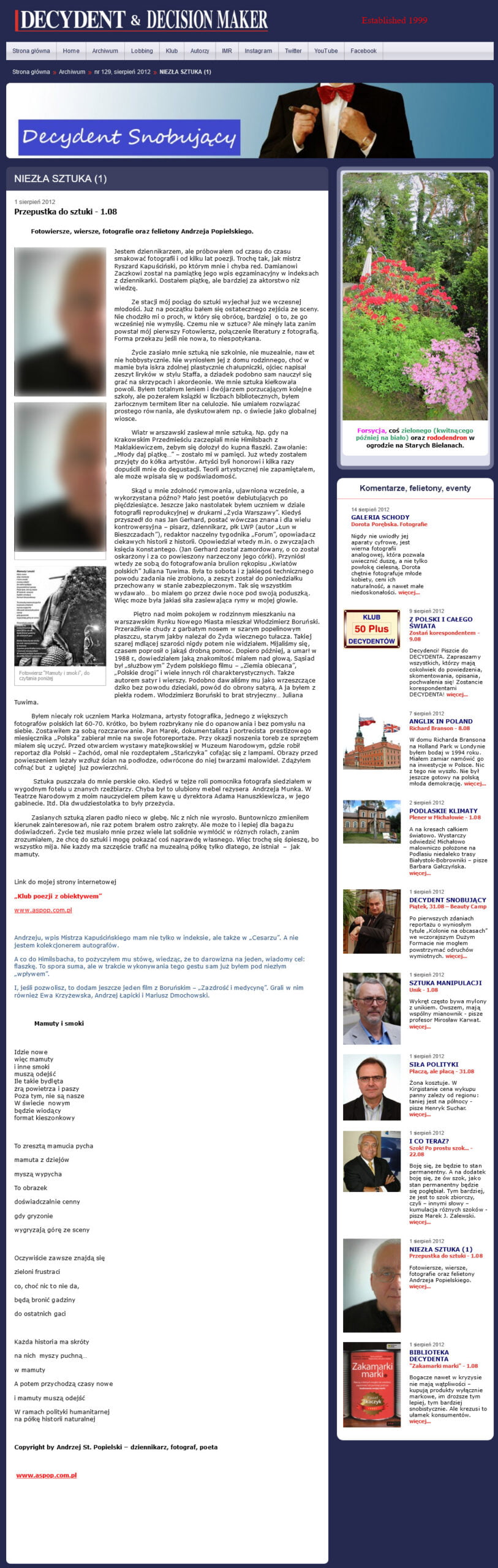 Decydent Przepustka do sztuki